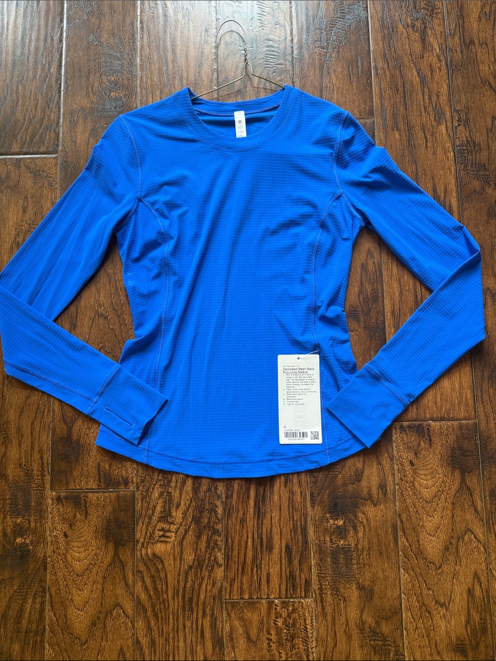 NWT!  Lululemon Ventilated Mesh-Back Run Long Sleeve, size 6 - Picture 3 of 10